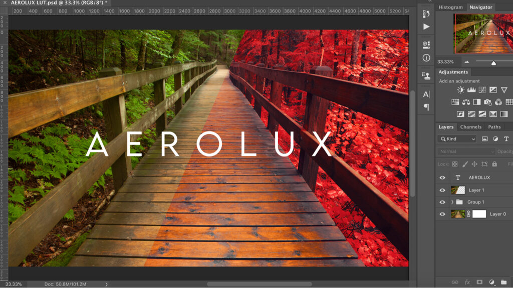 creating the AeroLux out in photoshop