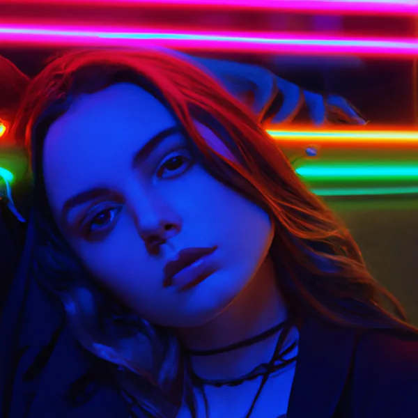 AI Generated Neon Portrait