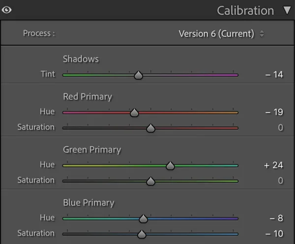 Lightroom Calibration Fall Colors