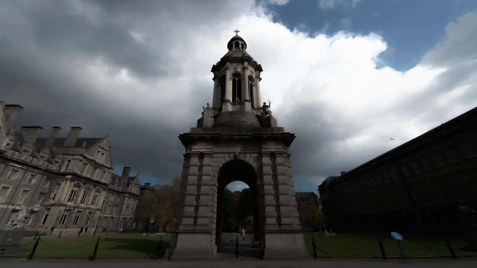 RAW photo of trinity college Dublin, Ireland before Lightroom Editing.